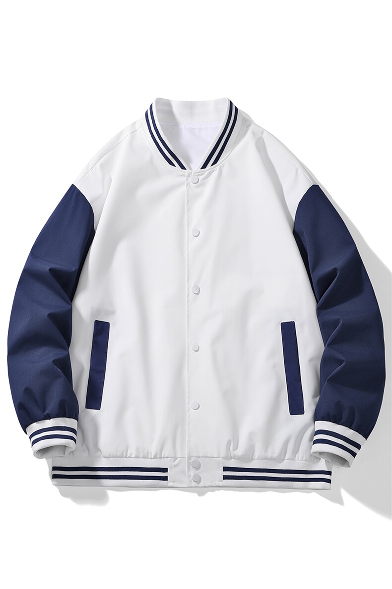棒球服外套立领落肩撞色男女潮流学院风春秋款拼接上衣258-P40,女装短外套,星座1403A