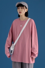 抖音供货2025春秋新款纯色长袖T恤打底衫A158-T88889-P16特价，男装T恤，电商A158