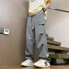 2025春夏款港风宽松设计感休闲百搭休闲裤直筒裤K24109-P40，男装休闲裤，星座717