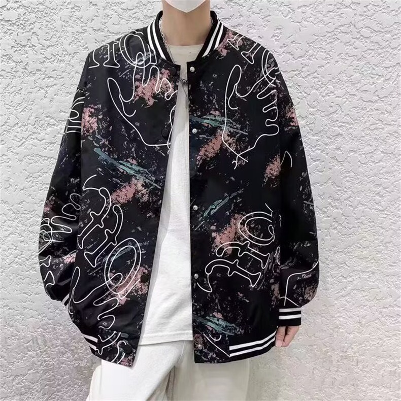 春秋季外套男韩版潮流棒球服修身夹克褂子帅气春秋款上衣休闲男装,男装夹克,星座506A