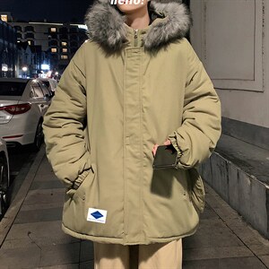 MM48061-P130 冬季大毛领棉衣男士大码加厚棉袄男棉服图片