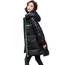 时尚保暖长款羽绒服女修身显瘦冬季外套，女装羽绒服，千千佰惠
