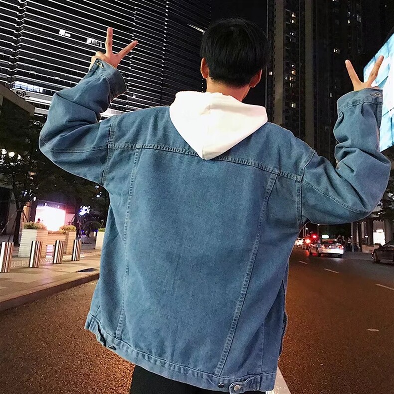 18秋韩版男生牛仔夹克外套落肩oversize男外套潮开衫个性JK07学生,男装夹克,星座115A(原星座507）