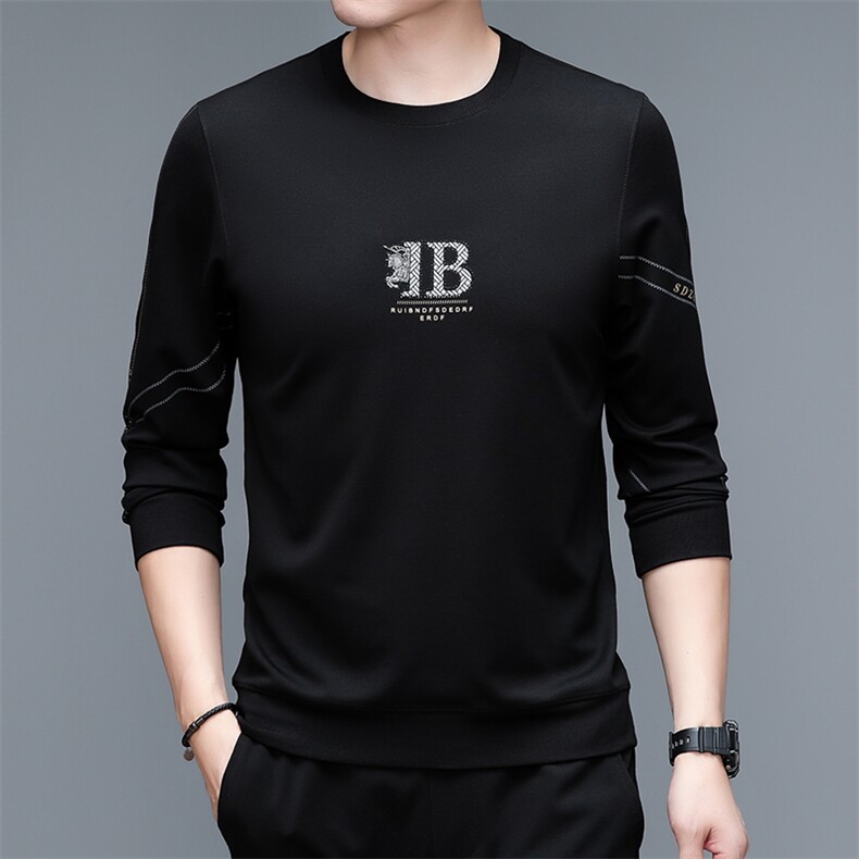 BSS090秋季新款2023年男士休闲圆领卫衣长袖套头外套时尚P50,男装卫衣,电商B360