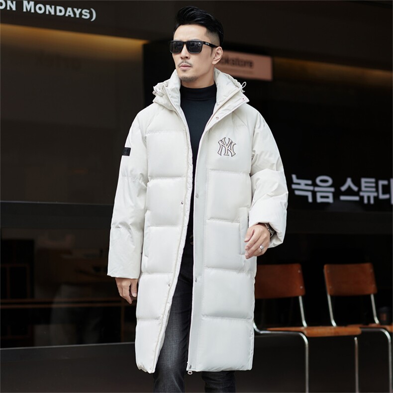 ZMS-M2658新款冬季男士白鸭绒羽绒服中长款连帽保暖外套大衣图片