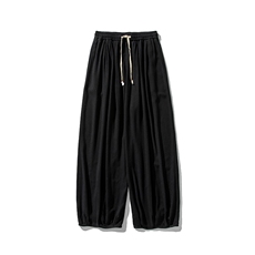 夏季新款大码日系风亚麻棉麻休闲裤宽松直筒阔腿裤K303/P75，男装休闲裤，钱塘713