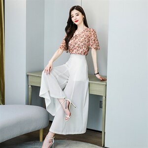 阔腿裤套装2024夏装新款女装韩版时尚气质时髦洋气裙裤两件套日韩