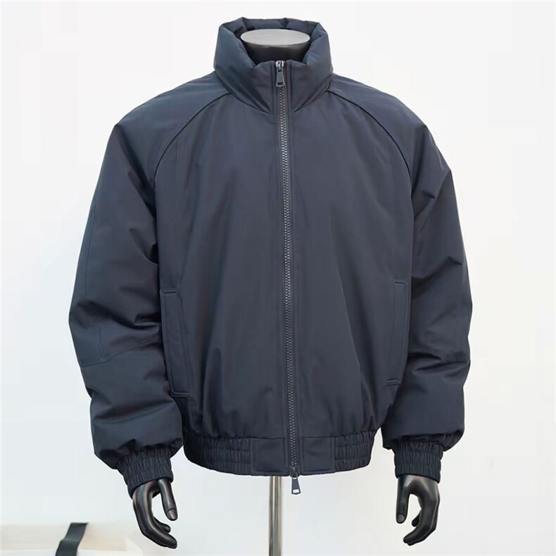 现货双拉链三防立领棉服男女美式高街飞行夹克宽松加厚棉衣冬，男装夹克，电商A443
