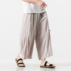 夏季汉服男女情侣仙气飘逸风宋裤古风裙裤禅茶服K62/P75，男装民族服装，电商A221A
