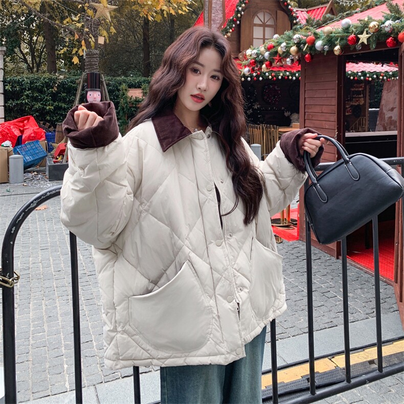 新款 主推菱形格50绒羽绒服2678-P255-K378图片