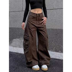 AK2033-P72美式复古做旧高街港风痞帅牛仔长裤，女装休闲裤，星座617A-2