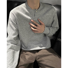 韩系学院风设计cleanfit卫衣简约纯色休闲打底常规P39加绒P49，男装T恤，电商B319