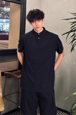 【网图】B221美式ins高街修身翻领polo衫T恤SY2547-特P15控39，男装T恤，电商B221