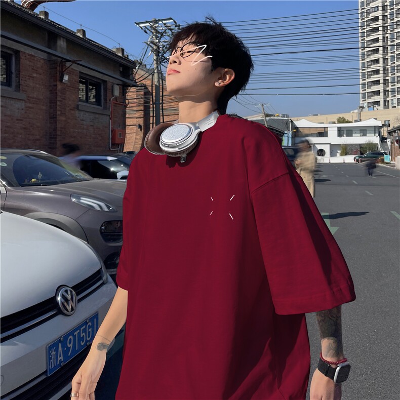 得物直播品质220克纯棉精梳印花T恤短袖dcm285-特批20控38,男装T恤,星座605(原A050)