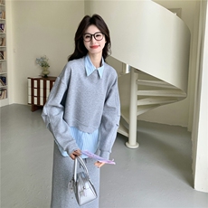 现货新款衬衫背心卫衣半裙套装三件套26165P185K288，女装套装/套裙，2D035