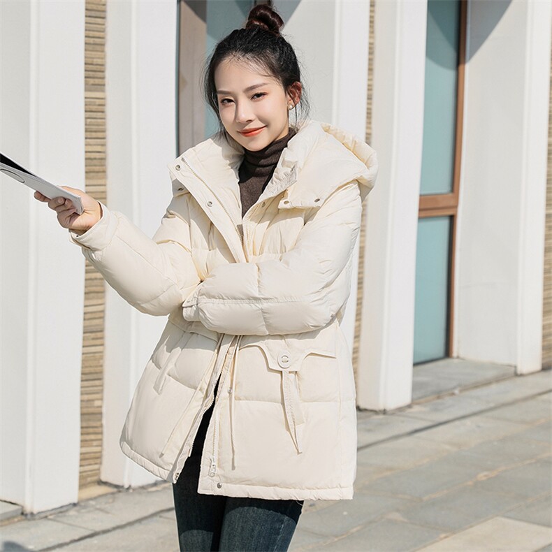 2024年冬季新款时尚休闲气质百搭中长款羽绒服,女装羽绒服,心心服饰