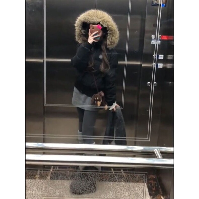 高级感时髦连帽羽绒棉服女冬季慵懒风短款毛领字母印花面包服外套,男装棉衣,星座1210-1