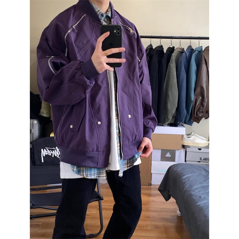 【有货】飞行员夹克男高级感痞帅春秋棒球服外套JK999CC-特P58,男装夹克,星座1007（原301D）