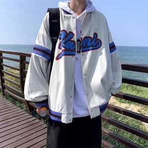 2025棒球服外套男春季美式夹克ins潮牌休闲运动高街衣服JK08842,吴世勋衣服搭配图片