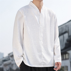 2025春季新款男装新中式立领提花上衣唐装风衬衫C179-P55，男装衬衫，电商B277(原6028)