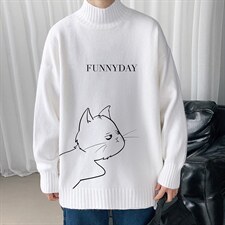 M18149-P45 加绒款-P65半高领毛衣男士大码针织衫男毛线衣男图片