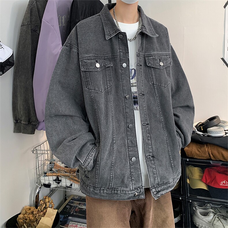 直播品质美式高街扎染印花复古水洗牛仔衣潮流夹克外套NZ16特65,男装夹克,电商A486