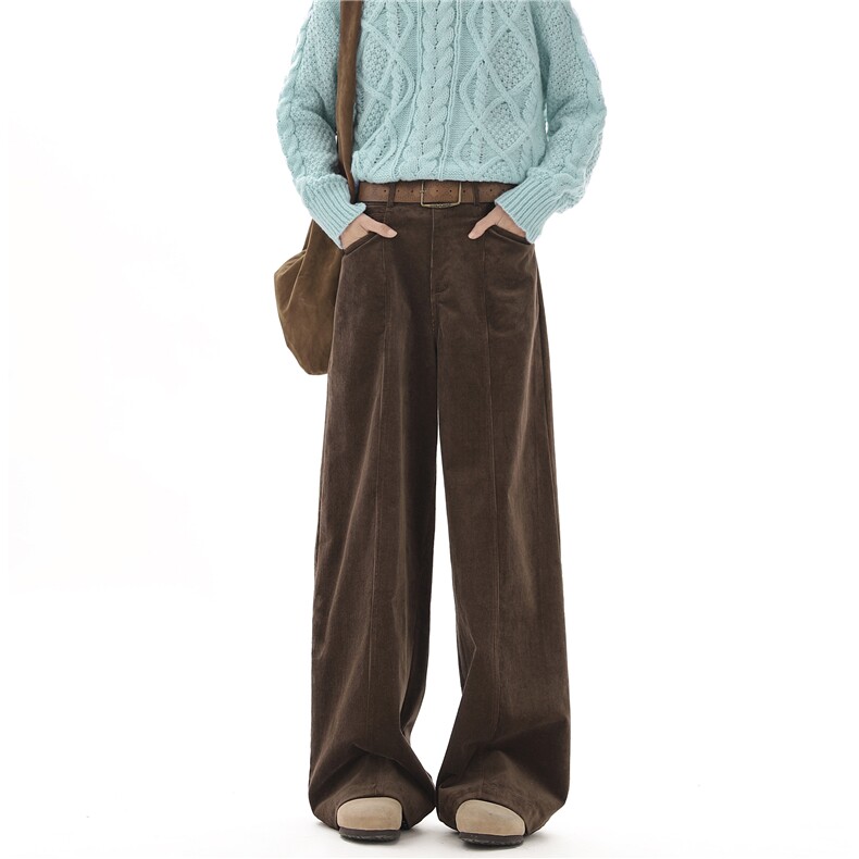 XZ612-K534-P65控89直筒灯芯绒休闲长裤阔腿裤工装裤bf慵懒风，男装休闲裤，星座612