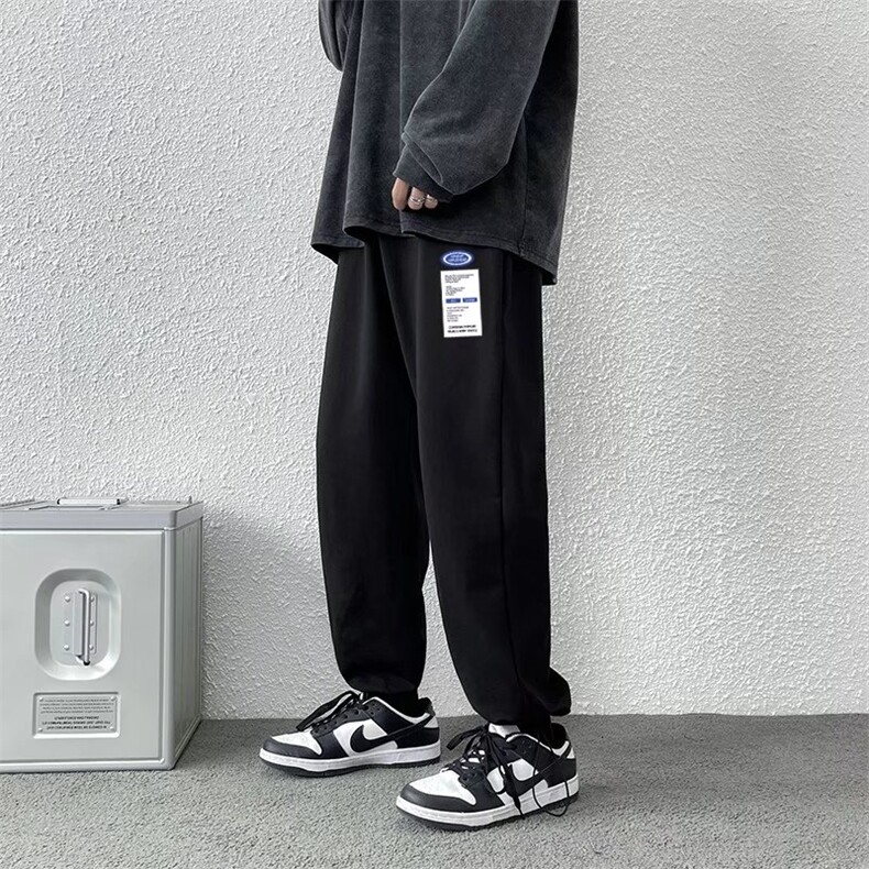 运动裤男春秋季ins港风宽松大码裤KF21P25,男装休闲裤,星座1116-2