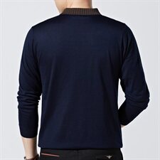 7623/P45春秋新款中年polo衫男爸爸长袖T恤秋装父亲POLO衫，男装Polo衫，星座1216（原钱塘722）