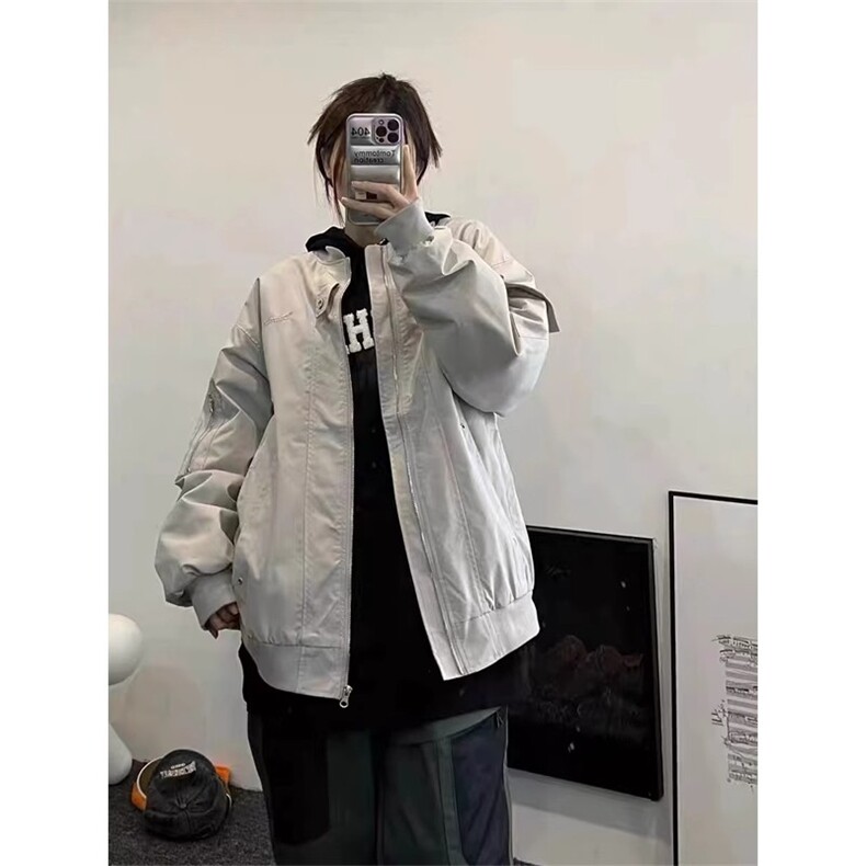 美式复古棒球服机能工装高街vibe外套男春秋飞行员夹克JK210-P63,男装夹克,星座1007（原301D）