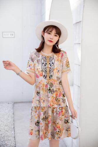 夏装新款、现货、韩版潮流时尚连衣裙M一XXL，女装连衣裙，拉思维加丝