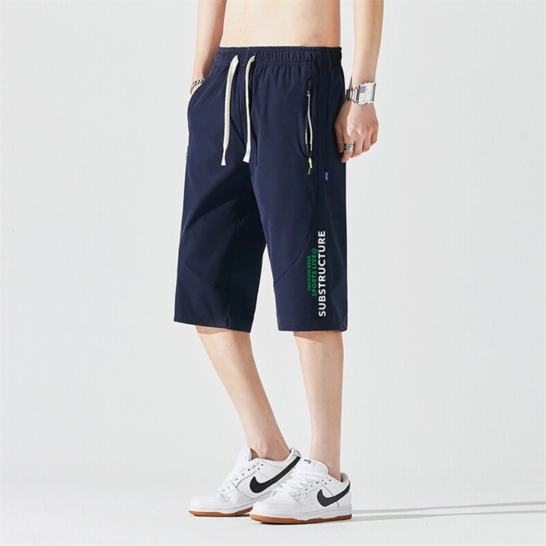 2025夏季新款男士七分裤时尚休闲马裤潮流男裤子KZ1087-P28，男装休闲裤，星座217-4