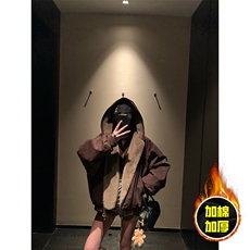 两面穿现货重磅短款座山雕棉衣男女双面穿毛毛绒棉服加厚外套，男装棉衣，电商A443