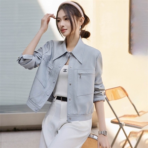 短款皮衣外套女2025新款春秋时尚高级感休闲洋气显瘦百搭夹克上衣图片