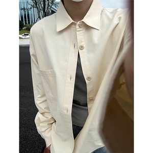 棉纯棉衬衫成衣水洗休闲衬衫男女宽松纯色衬衣 GC15-P35图片