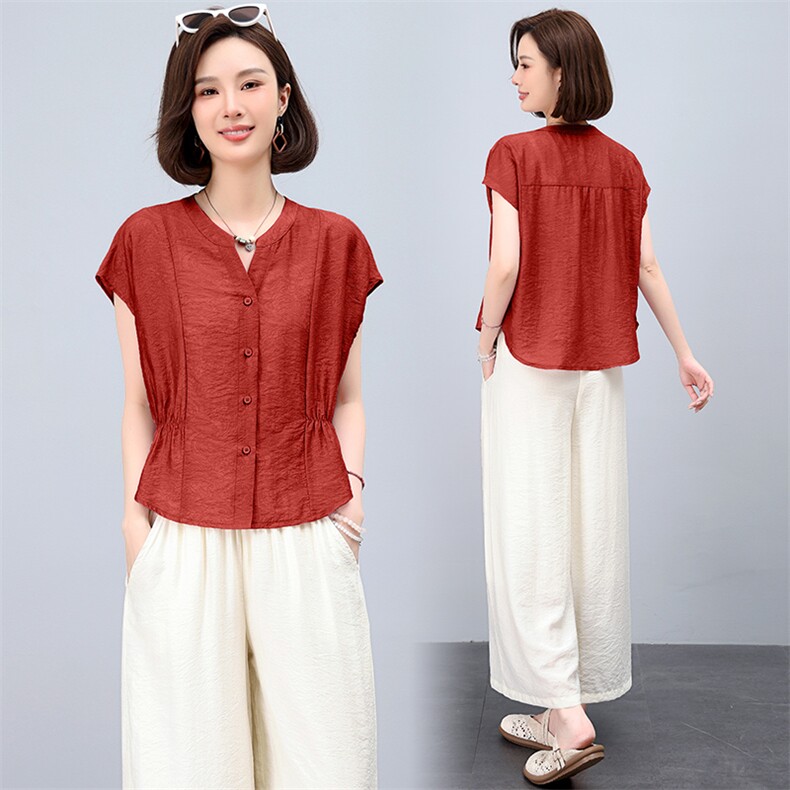 短款简约花纹上衣2025新款女夏季洋气减龄显瘦衬衫，女装衬衫，阿丹