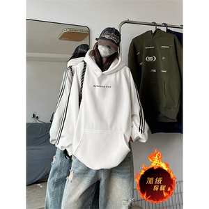抖音得物供货 提供视频 秋冬重磅美式宽松织带连帽卫衣0608图片
