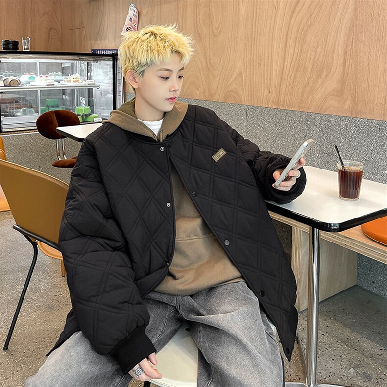 特批P90无差价美拉德风加棉加厚棒球服男保暖棉衣棉袄大码外套M51,男装棉衣,电商A001