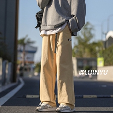 潮牌时尚直筒裤子男款痞帅美式休闲裤显腿长拖地裤K667-特批-41，男装休闲裤，星座718-1