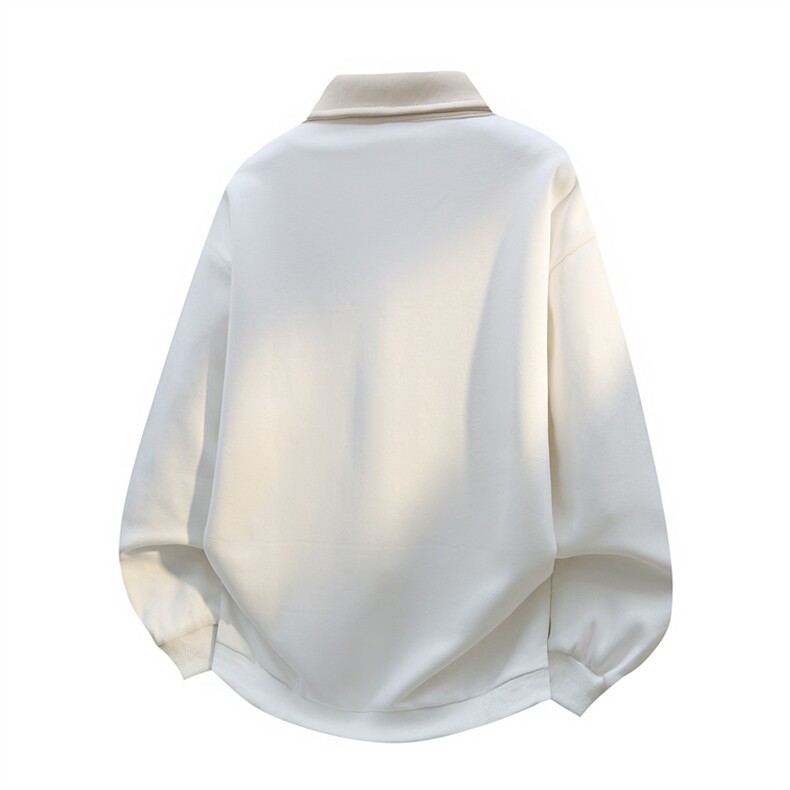 特P45控78面54.2棉45.8聚酯白底3Dpolo情侣卫衣宽松外套男HW2510,女装短外套,电商B370