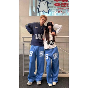 秋冬新款潮牌休闲裤加绒加厚男女嘻哈裤D328-AK7725-P58