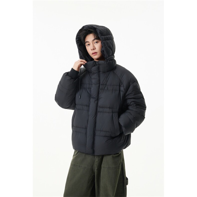 90%绒新标有报告连帽韩版宽松羽绒服上衣Y986/P350现货，男装羽绒服，星座202