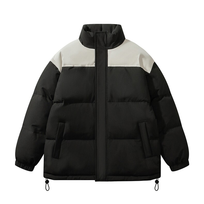 现货抖音得物品质拼接撞色三防加厚棉衣外套冬季连帽棉服MY66666,男装棉衣,电商A486