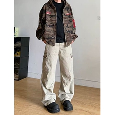 美式迷彩连帽卫衣外套男复古街头开衫拉链上衣1008-L82877-P55，女装短外套，星座1008