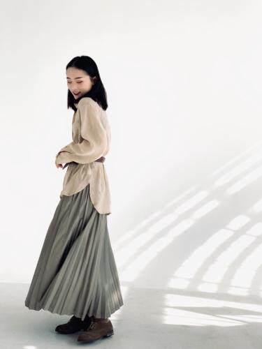 效果。天丝衬衣韩版?半裙,女装半身裙,是爱 SHI AN