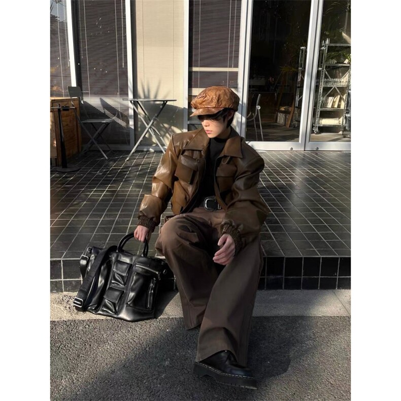 美式棒球服外套女潮秋冬季新款宽松百搭潮加绒加厚学生夹克,男装夹克,星座506A