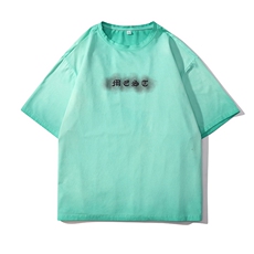 夏季新款短袖白底潮牌纯棉手感落肩宽松胖子T恤TC3127-P33控48，男装T恤，星座717