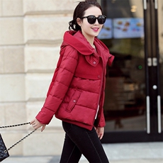 时尚显瘦短款棉服女冬季新款加厚保暖外套韩版宽松百搭羽绒棉衣，女装棉衣/棉服，深水步