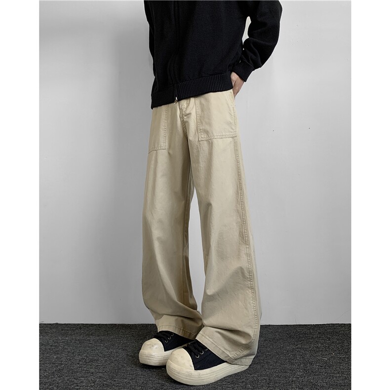美式高街裤子男潮牌休闲裤cleanfit微喇垂感伐木工装裤K615-P55,男装休闲裤,星座308B-2