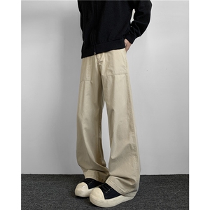 美式高街裤子男潮牌休闲裤cleanfit微喇垂感伐木工装裤K615-P55图片